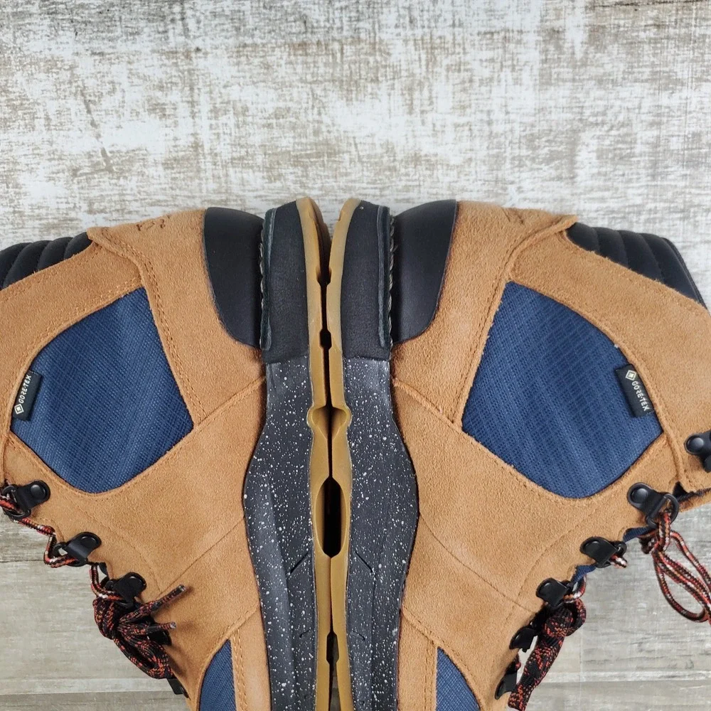 Danner Free Spirit Hiking Boots Sz 11.5 Brown Navy Mid Top Round Toe